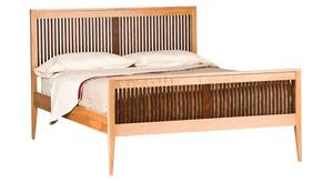 Luna Heritage Natural Platform Bed w/Walnut Spindles by Comfort Pure