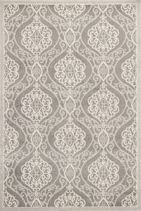 Lucia Silver Mosaic Area Rug by KAS Rugs