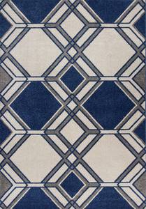 Lucia Ivory/Denim Grant Area Rug by KAS Rugs
