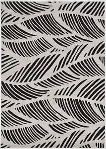 Lucia Black/White Folia Area Rug by KAS Rugs