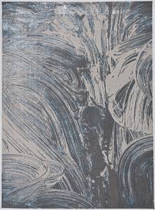 Luna Silver/Blue Stroked Area Rug by KAS Rugs