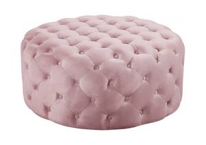 Addison Pink Velvet Ottoman Bench by Meridian Furniture
