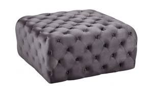Ariel Grey Velvet Ottoman Bench by Meridian Furniture