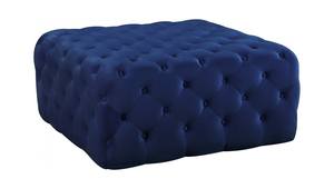 Ariel Navy Blue Velvet Ottoman Bench by Meridian Furniture