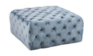 Ariel Sky Blue Velvet Ottoman Bench by Meridian Furniture