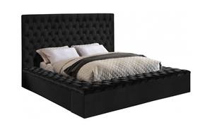 Bliss Black Velvet Bed by Meridian Furniture