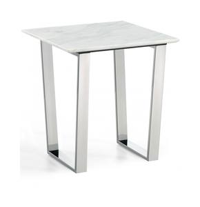 Carlton Chrome Stainless Steel End Table by Meridian Furniture
