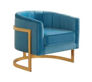 Carter Aqua Velvet Accent Chair by Meridian Furniture