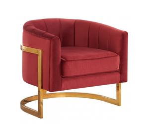 Carter Burgundy Velvet Accent Chair by Meridian Furniture