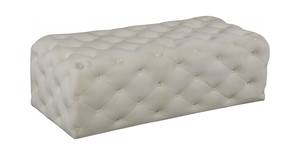 Casey Cream Velvet Ottoman Bench by Meridian Furniture