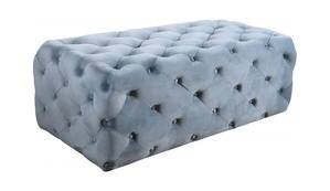 Casey Sky Blue Velvet Ottoman Bench by Meridian Furniture