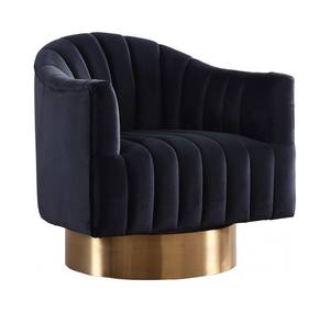 Farrah Black Velvet Accent Chair by Meridian Furniture