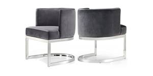 Gianna Grey Velvet Dining Chairs (Set of 2) by Meridian Furniture