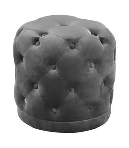 Harper Grey Velvet Ottoman Stool by Meridian Furniture