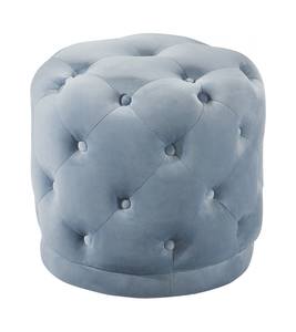Harper Sky Blue Velvet Ottoman Stool by Meridian Furniture