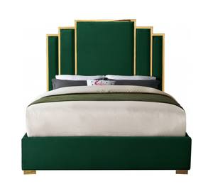 Hugo Green Velvet Bed by Meridian Furniture