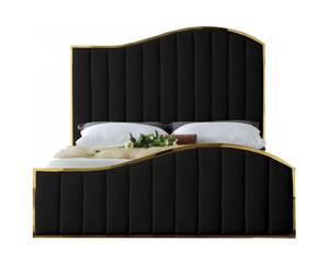 Jolie Black Velvet Bed by Meridian Furniture