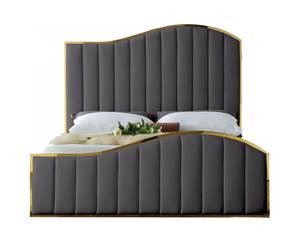 Jolie Grey Velvet Bed by Meridian Furniture