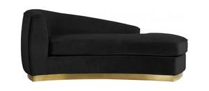 Julian Black & Gold Velvet Chaise by Meridian Furniture