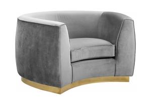 Julian Grey & Gold Velvet Chair by Meridian Furniture