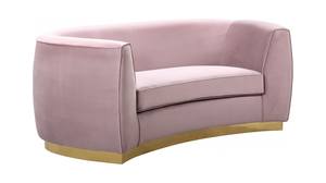 Julian Pink & Gold Velvet Loveseat by Meridian Furniture