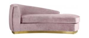 Julian Pink & Gold Velvet Chaise by Meridian Furniture