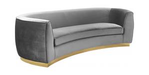Julian Grey & Gold Velvet Sofa by Meridian Furniture