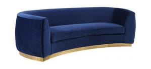 Julian Navy Blue & Gold Velvet Sofa by Meridian Furniture