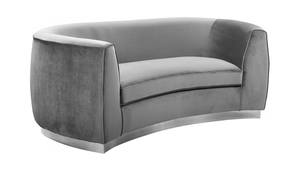 Julian Grey Velvet Loveseat by Meridian Furniture