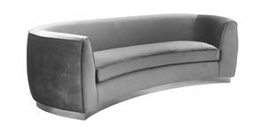Julian Grey Velvet Sofa by Meridian Furniture