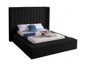 Kiki Black Velvet Bed by Meridian Furniture