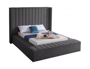 Kiki Grey Velvet Bed by Meridian Furniture
