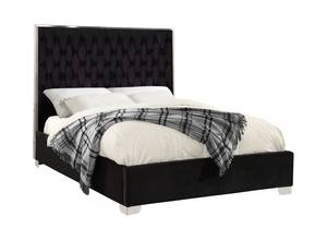 Lexi Black Velvet Bed by Meridian Furniture