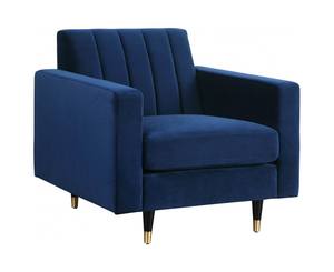 Lola Navy Blue Velvet Chair by Meridian Furniture