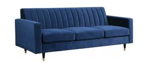 Lola Navy Blue Velvet Sofa by Meridian Furniture
