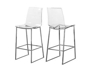 Lumen Chrome Counter Stool (Set of 2) by Meridian Furniture