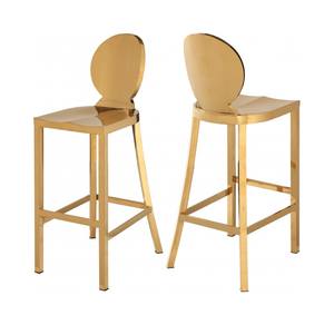Maddox Gold Stainless Steel Bar Stool (Set of 2) by Meridian Furniture