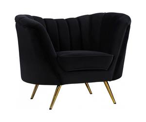 Margo Black Velvet Chair by Meridian Furniture