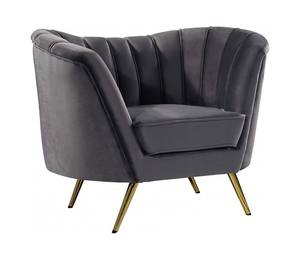 Margo Grey Velvet Chair by Meridian Furniture