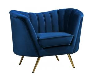 Margo Navy Blue Velvet Chair by Meridian Furniture