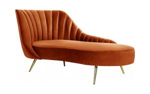 Margo Cognac Velvet Chaise Lounge by Meridian Furniture