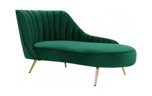 Margo Green Velvet Chaise Lounge by Meridian Furniture