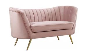 Margo Pink Velvet Loveseat by Meridian Furniture