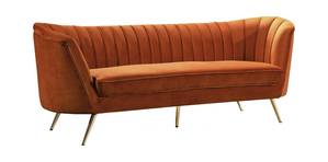 Margo Cognac Velvet Sofa by Meridian Furniture