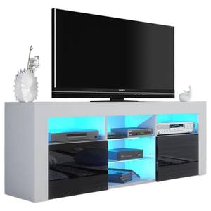 Milano 145 White & Black Modern 58" TV Stand by Meble Furniture