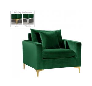 Naomi Green Velvet Chair by Meridian Furniture