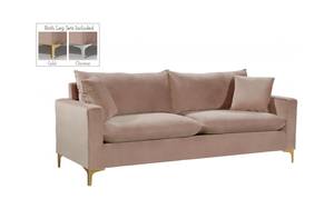 Naomi Pink Velvet Sofa by Meridian Furniture