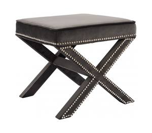 Nixon Grey Velvet Ottoman Bench by Meridian Furniture