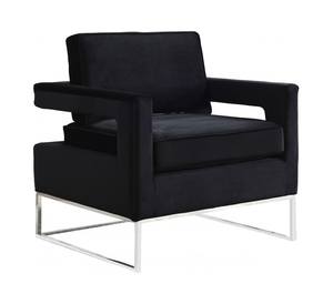 Noah Black & White Velvet Accent Chair by Meridian Furniture