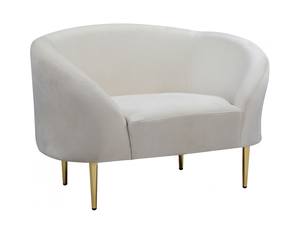 Ritz Cream Velvet Chair by Meridian Furniture